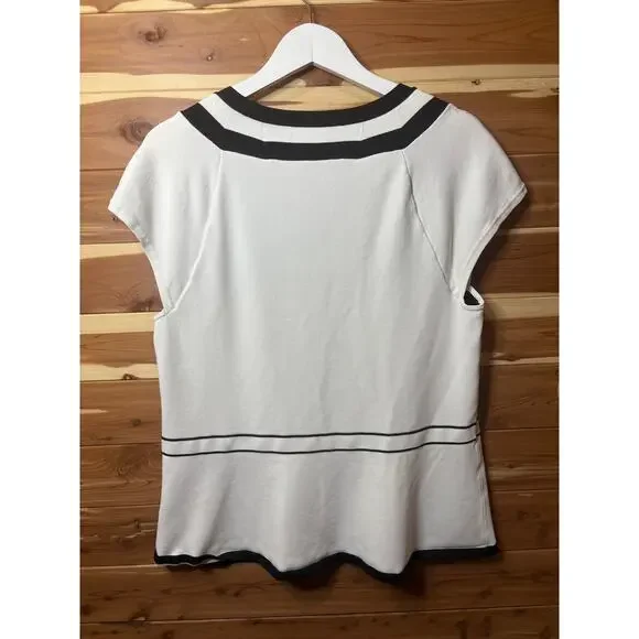 White House Black Market Colorblock Square Neck Womens Top XL - Picture 7 of 10